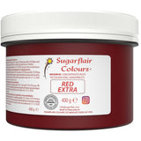 Colorante alimentario Sugarflair Max Concentrado Rojo, colorante alimentario altamente concentrado para mazapán y fondant, colorante en pasta Max Concentrado - 400 g