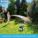 CELLFAST Manguera de jardín, Manguera de agua de jardín de 3 capas, Reforzada con alambre duradero, Manguera de riego flexible, Resistente a los rayos UV, Antialgas, 3,4 pulgadas, 20 metros de longitud