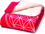 Glart cómoda manta Flor de la Vida Rosa-Crudo XL, 150X200 Cm, extra mullida como manta de sofá manta de sofá, manta de yoga manta salvavidas, manta de sofá de felpa Camas y Mantas Glart Rosa-Crudo 150X200Cm