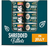 Lily's Kitchen Aus Naturichen Ingredient hermestellung Zerkleinerte Filets in Gelee mit Hühnchen und Lachs Ausgewachsen Nassfutter für Katzen Dosis de 70 g
