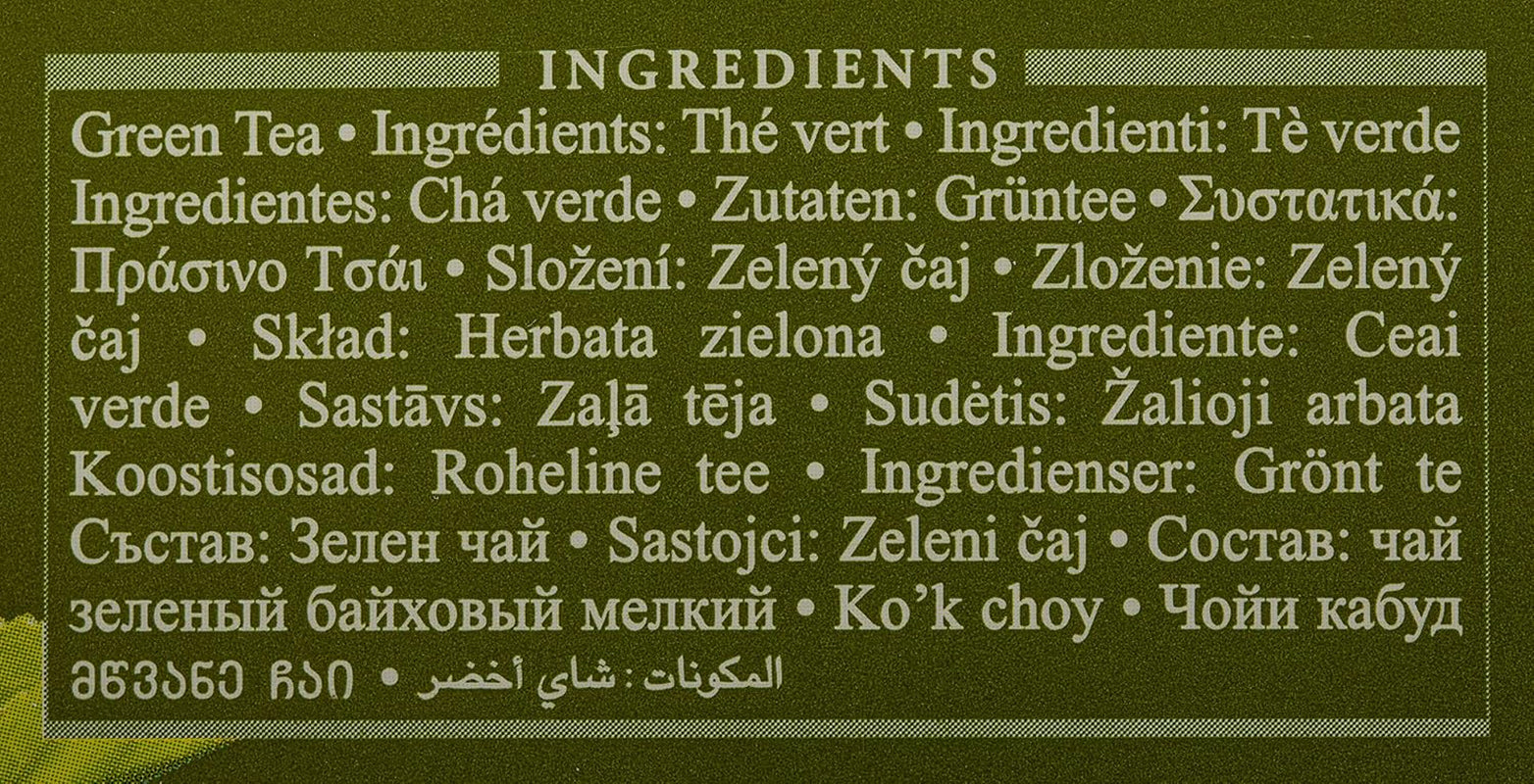 Ahmad Tea - Té verde - Bolsas de té envueltas individualmente selladas con sabor con 2 g de té por porción - 20 bolsas de té con bandas (paquete de 2)
