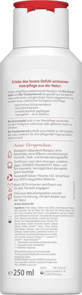 Lavera Care Champú Color Shine & Care, vegano, 250 ml Ducha y baño Naty Shop