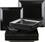 Servicio de mesa MÄSER Manhattan City de porcelana para 6 personas, negro