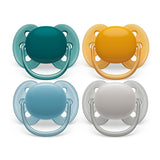 Chupetes Philips AVENT Ultra Soft - pack de 4 chupetes extra suaves sin BPA para bebés de 0 a 6 meses, incluido estuche de transporte y esterilización (Modelo SCF091/35)