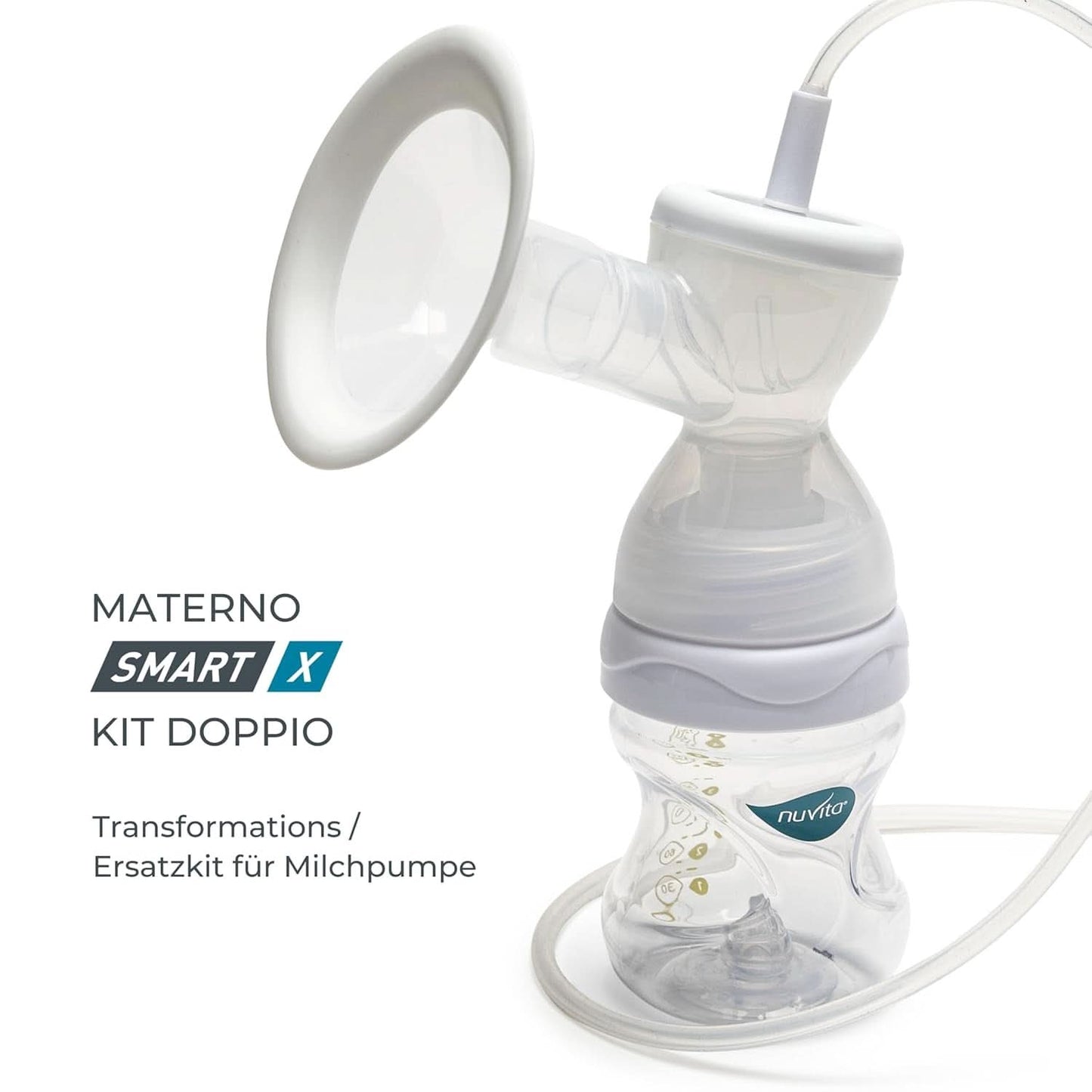 Conjunto de bomba doble Nuvita Efficient para Materno Smart X - 1287KDX | Juego completo de accesorios, biberón anticólicos homologado por Aio Accesorii Hrana si Alattare Bebe Naty Shop