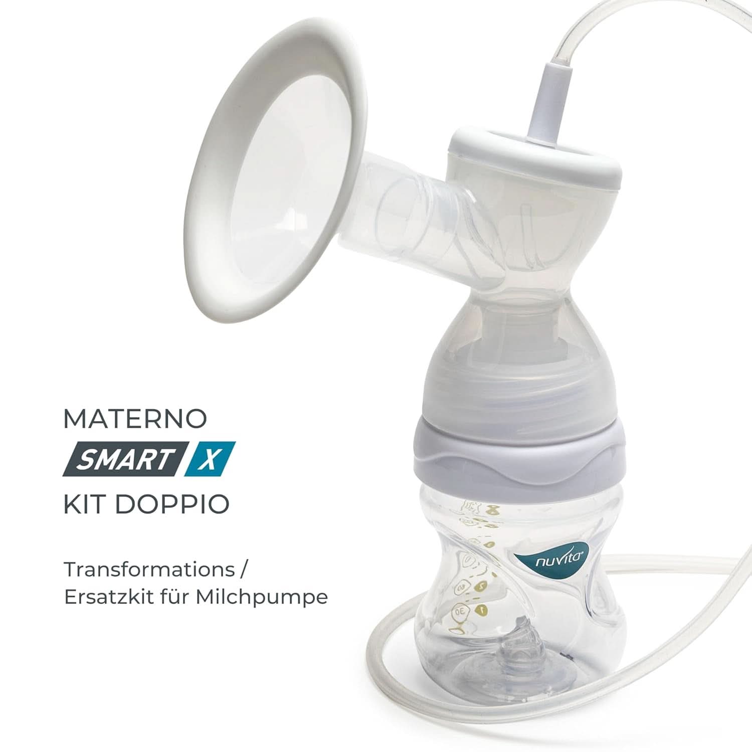 Conjunto de bomba doble Nuvita Efficient para Materno Smart X - 1287KDX | Juego completo de accesorios, biberón anticólicos homologado por Aio Accesorii Hrana si Alattare Bebe Naty Shop