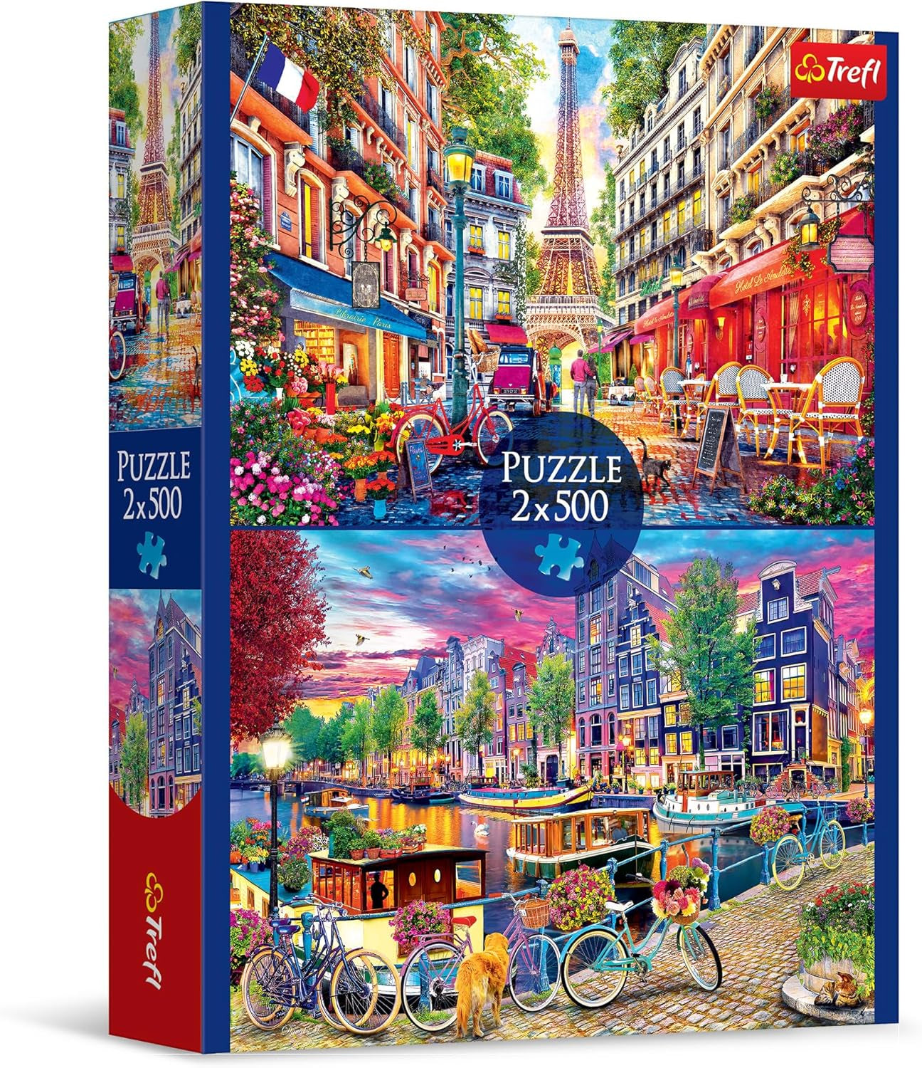 Trefl - Puzzle 2 en 1: Capitales europeas - 2 x 500 piezas - Juego de dos rompecabezas, bricolaje, entretenimiento creativo, para adultos y niños 10+ Puzzle Naty Shop Default Title