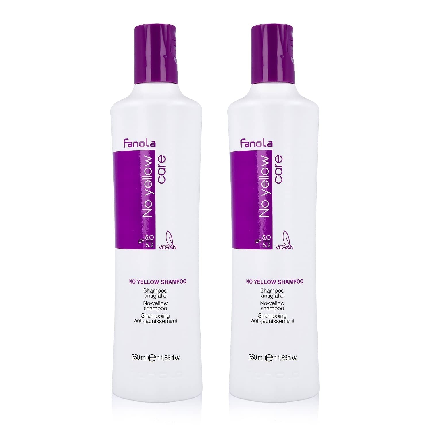 Fanola No Yellow Silver Champú contra cabellos teñidos con manchas Fanola Ducha y baño 2 x 350 ml Individual