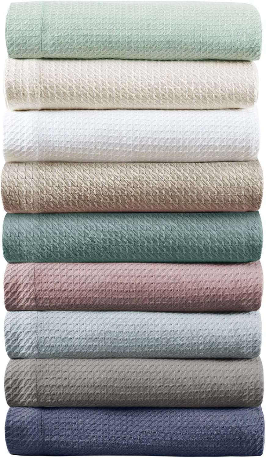 Rose Naty Shop Edredones y edredones Madison Park Manta de edredón Transpirable 100% algodón Egipcio Funda Liviana de Temporada de Lujo de Punto Premium para Cama sofá y sofá Cama Full/Queen