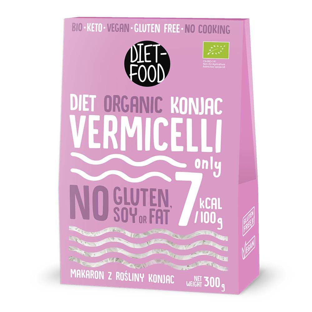 DIET-FOOD Arroz instantáneo Shirataki Konjac orgánico, bajo en carbohidratos, bajo en calorías, vegano, sin grasa, sin soja, sin gluten, apto para ceto, adelgazante, 300 gramos