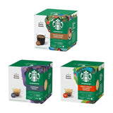 STARBUCKS Probierset, Espresso-Varianten de Nescafé Dolce Gusto Kaffeekapseln 6 x 12 (72 Kapseln) - Exklusiv bei Amazon