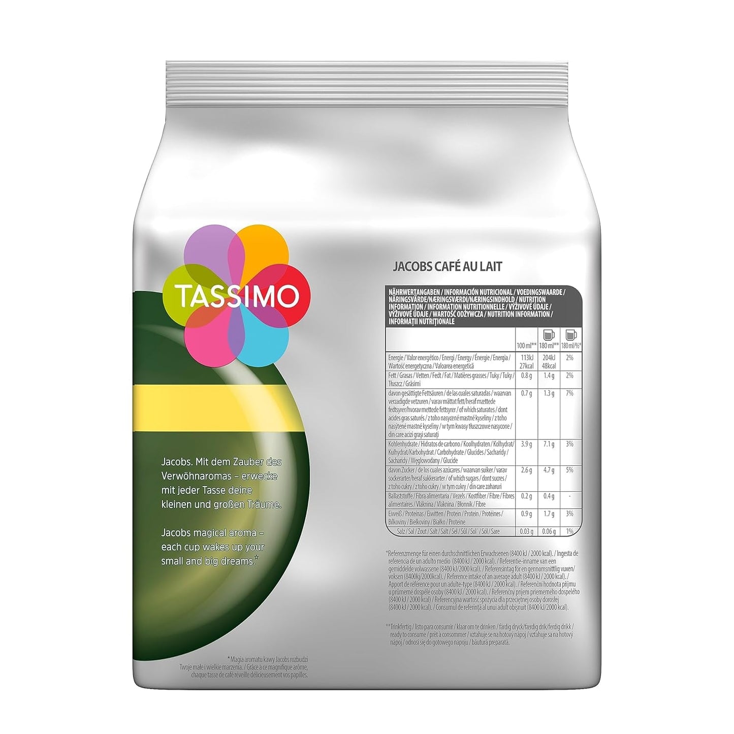 Tassimo Kapseln Jacobs Café au Lait, 5 x 16 monodosis, 80 Kaffeekapseln