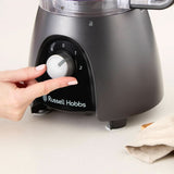 Russell Hobbs Robot de Cocina [Batidora/Picadora de Verduras/Batidora de Mesa/Picadora/Batidora] Robot de Cocina (Amasar, Mezclar y Cortar), Carbón Mate Cocina Naty Shop