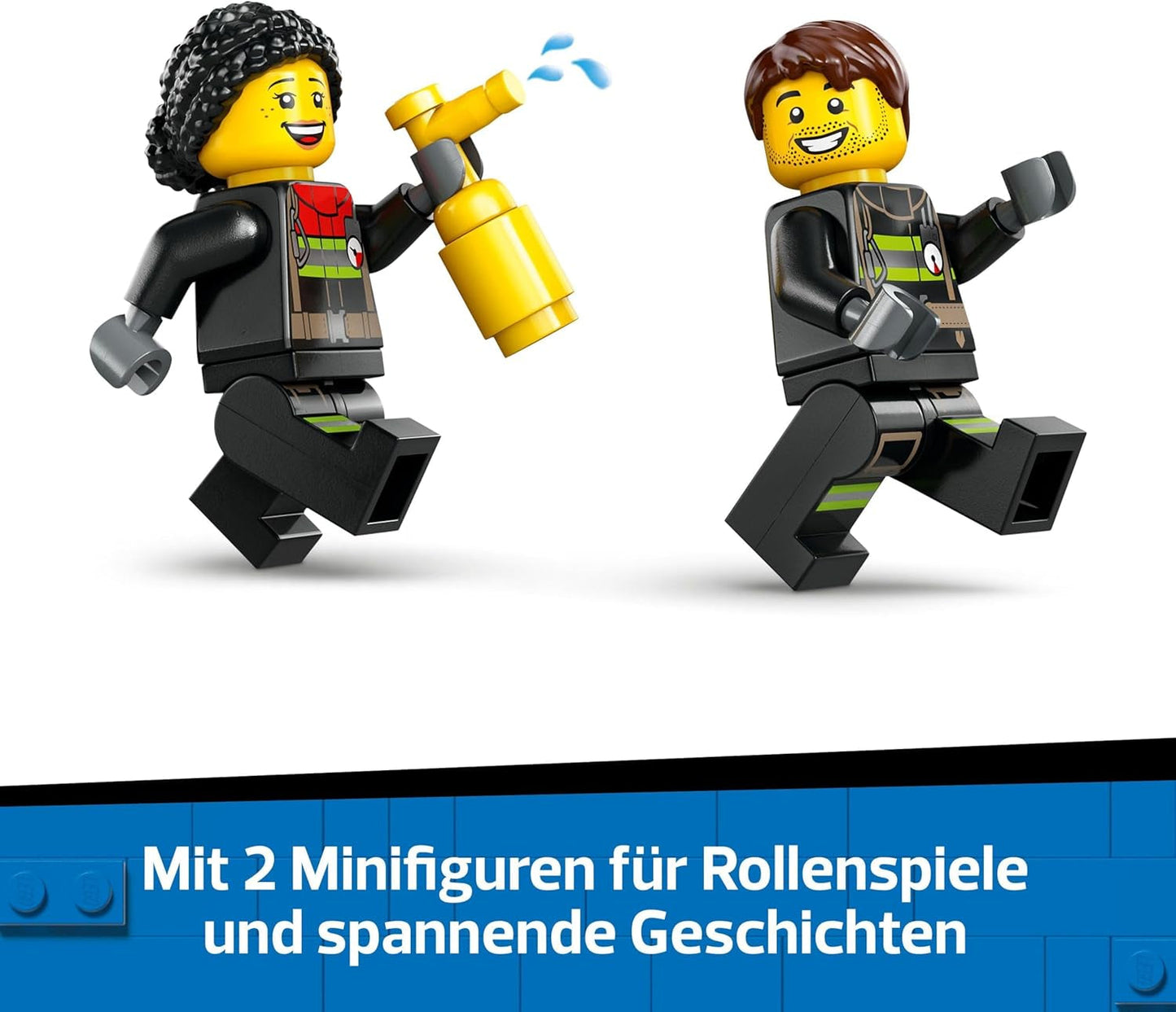 LEGO City Camión de bomberos con escalera - Camión de bomberos de juguete con 2 minifiguras de bomberos para niños y niñas a partir de 4 años - juguete educativo - regalo para preescolares 60463 Juegos de construcción Besuche den LEGO-Store