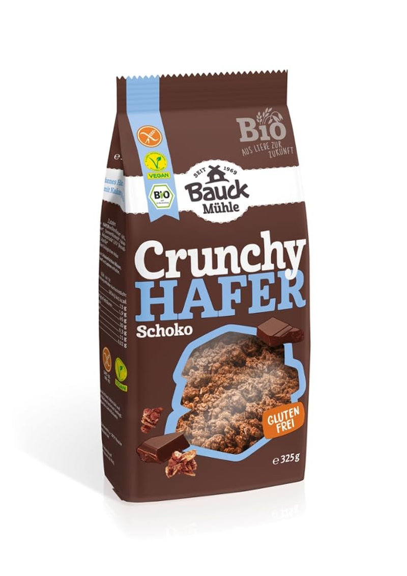 Muesli crujiente con avena orgánica y chocolate, 325 g