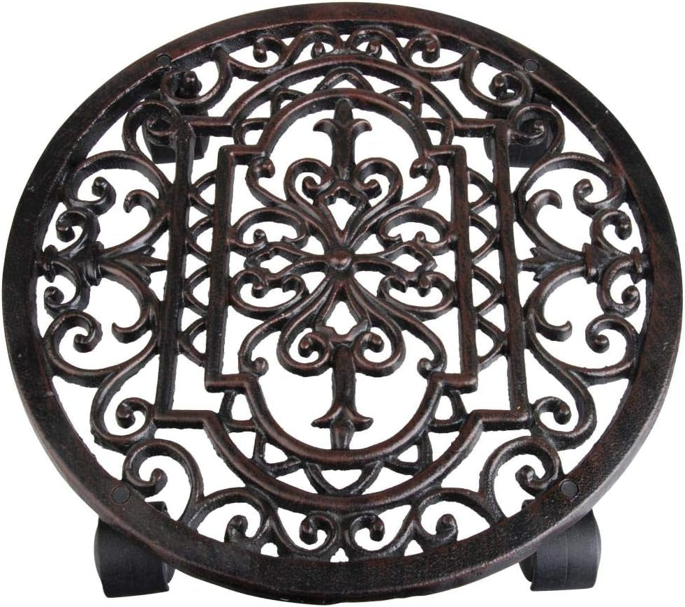Soporte para plantas, soporte para flores de estilo antiguo, redondo, diámetro aprox. 29cm