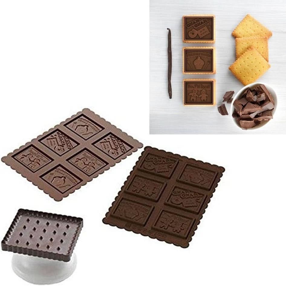 Silikomart 22.164.77.0165 CKC04, cortador de galletas, forma Gnam Gnam de silicona, 6 cavidades. (CKC04) Cocina Tienda Naty