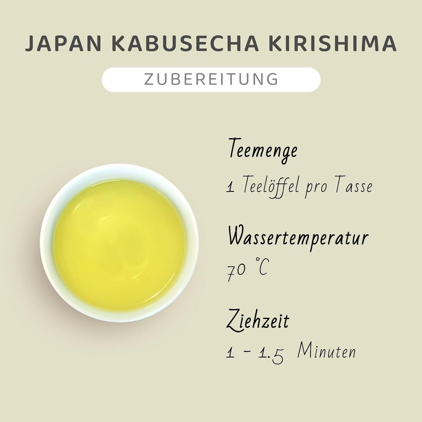 Té verde japonés Kabusecha Kirishima, Kabuse Sencha japonés, té verde suelto premium, sin sabores añadidos | Wondertea Té verde japonés Kabusecha (50 g)