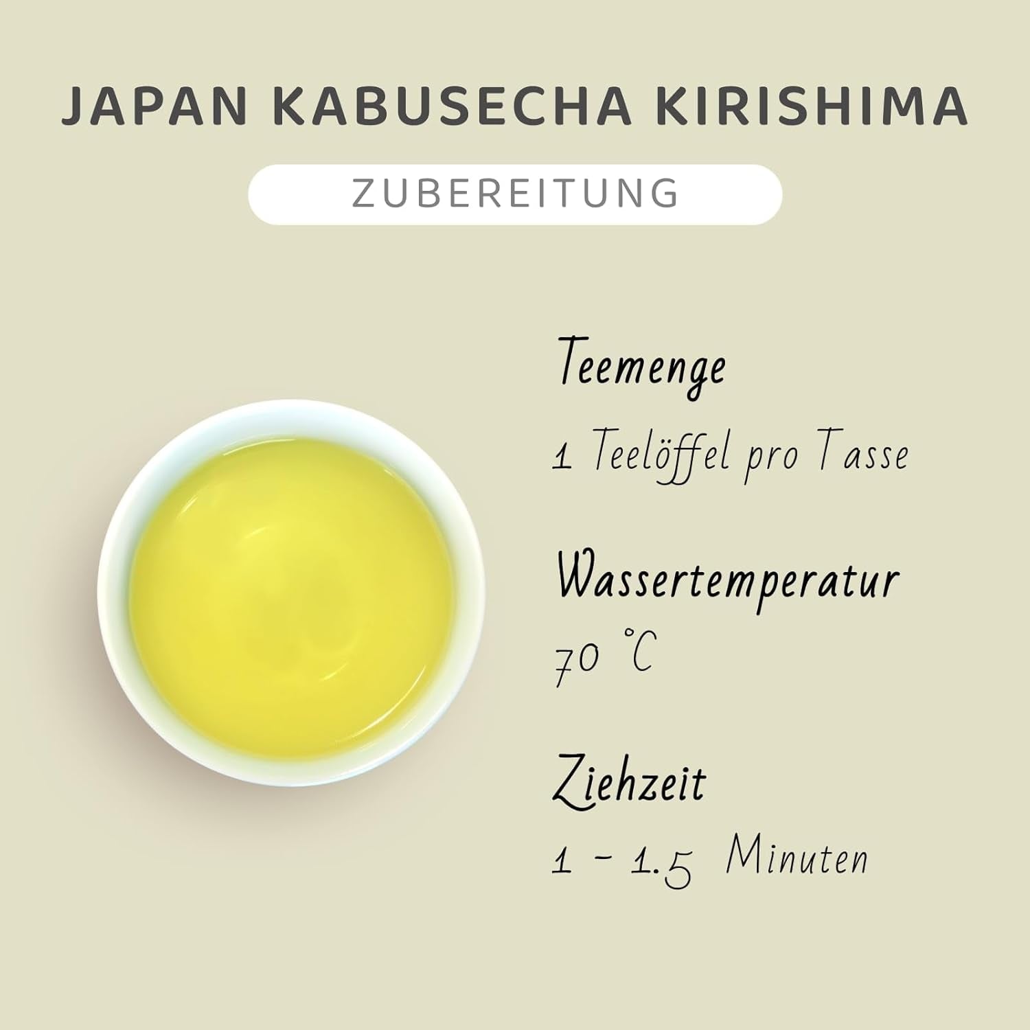Té verde japonés Kabusecha Kirishima, Kabuse Sencha japonés, té verde suelto premium, sin sabores añadidos | Wondertea Té verde japonés Kabusecha (50 g)
