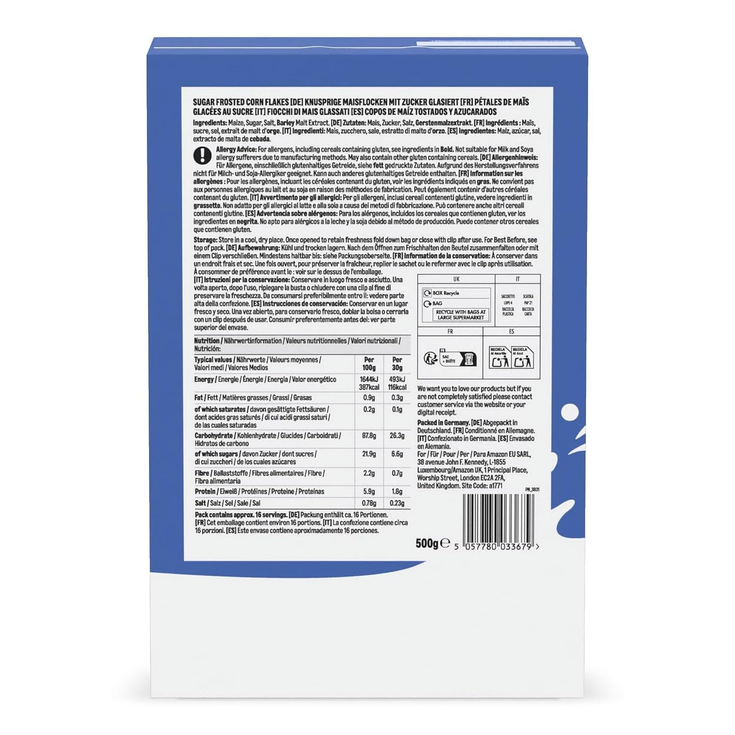 Cereal con hojuelas glaseadas del Amazonas, 500g