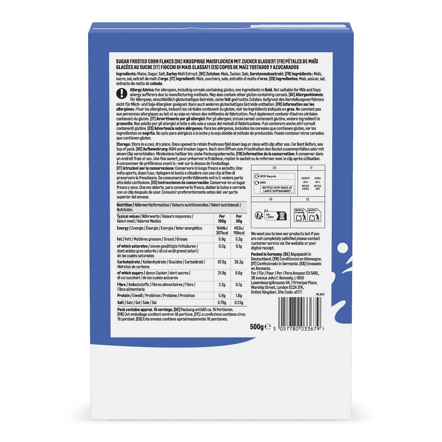 Cereal con hojuelas glaseadas del Amazonas, 500g