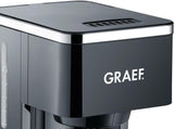 GRAEF. FK402 Cafetera espresso con filtro negra, 1,25 L, función de mantenimiento de calor, temporizador, función de preinfusión, cabezal de preparación para un desarrollo óptimo del sabor, fácil de usar