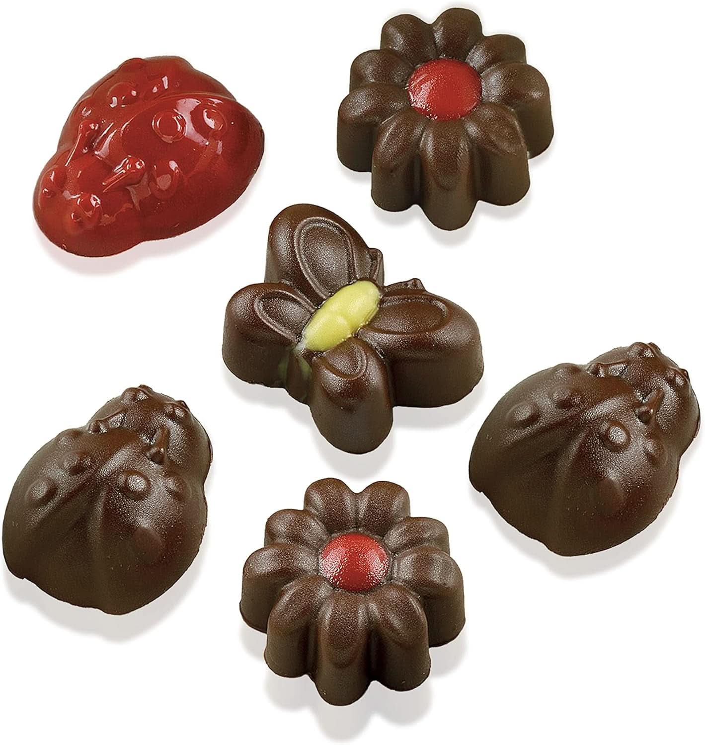 Silikomart 199199, molde para chocolate, modelo Spring, 15 bombones, Marrón Cocina Naty Shop
