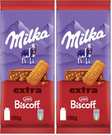 Chocolate Milka Extra Biscoff – Chocolate con leche alpino con crujientes trozos de galleta Lotus Biscoff – 190g