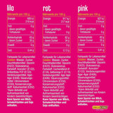 Decocino Juego de colorantes alimentarios de neón - 3 piezas - Rojo, rosa, morado - Colorante alimentario en dosis altas - Para colorear pasteles, muffins y cupcakes - Sin sabor
