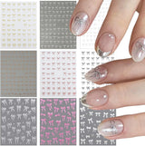 GZMAYUEN 12 colores pegatinas de uñas francesas 3D pegatinas de uñas de Color degradado francés autoadhesivas accesorios de diseño de uñas