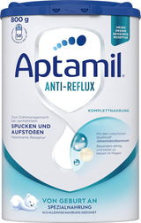 Aptamil Antirreflujo - Fórmula completa desde el nacimiento Manejo dietético Vómitos y regurgitaciones Alimentos para bebés Leche en polvo 1 x 800 g
