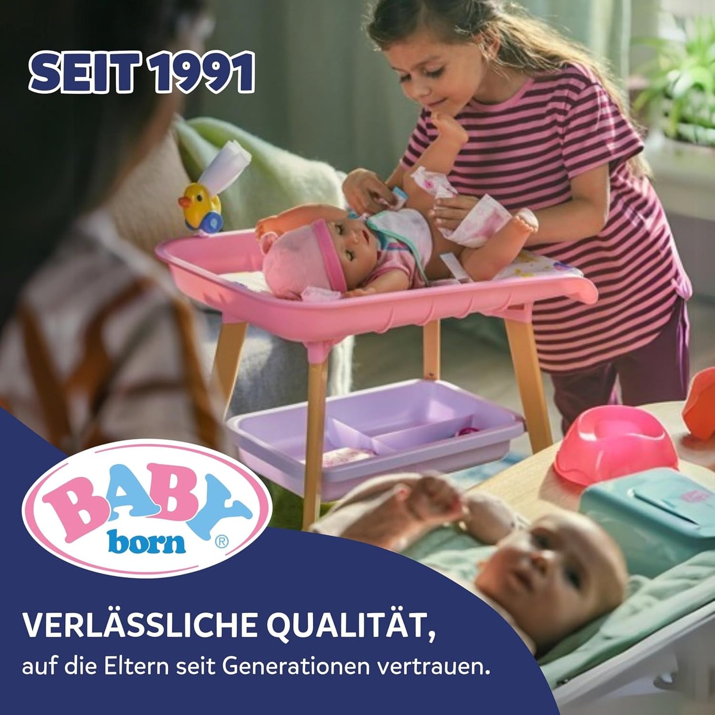 BABY Born Mi Primera Niña Nadadora - Muñeca 30cm - Muñeca de Baño con Mecanismo Giratorio, Resistente al Agua - Funciona sin Pilas - Apto para niños a partir de 1 año