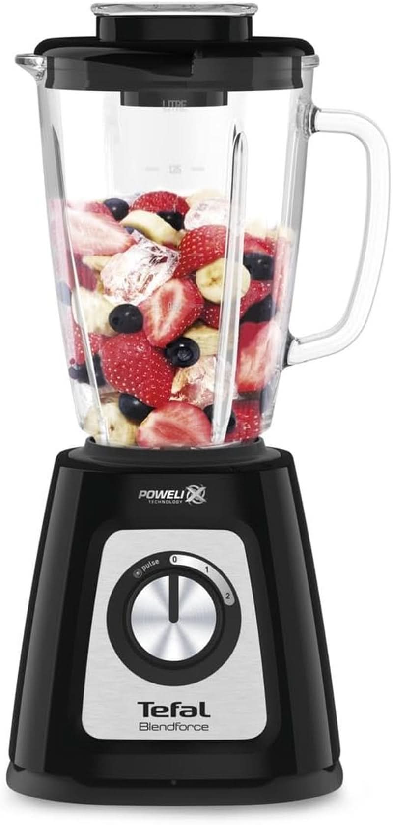 Tefal BL435831 BL4358 Batidora con base, Vidrio, 1,75 Litros, Schwarz Kitchen Naty Shop