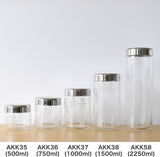 Alessi AKK37 GIROTONDO Tarro de cocina de cristal con impresión y tapa sellada de acero inoxidable, L 21,6 cm, Al 10,5 cm Cajas para conservar alimentos Naty Shop