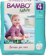 Pañales para bebés Bambo Nature, talla 4 (7-14 kg) - 48 piezas. Pañales Premium con protección mejorada contra fugas | Máxima comodidad y libertad para niños activos | Pañales testados dermatológicamente
