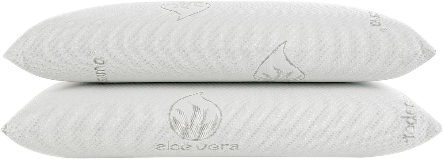 Todocama - Almohada viscoelástica, aloe vera, 2 piezas, 70 cm, blanca Naty Shop almohadas estándar