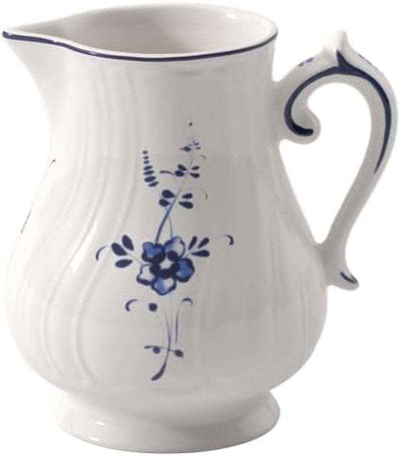 Villeroy & Boch Vieux Luxembourg Taza de leche, 300 ml, Porcelana Premium, Blanco/Azul, 1023410760, Multicolor