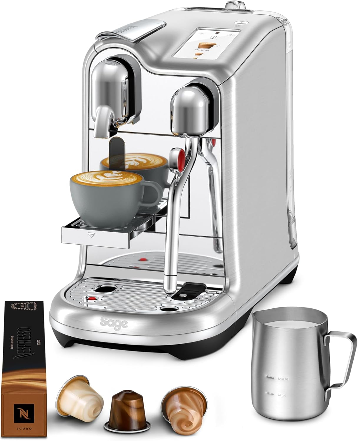 Máquina de café espresso Sage Nespresso Creatista Pro, acero inoxidable, acero inoxidable cepillado