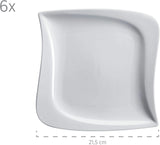 Verso de Mäser, Serie La Musica, Servicio de café de 18 piezas, Vajilla de porcelana para 6 personas, 921172, Blanco