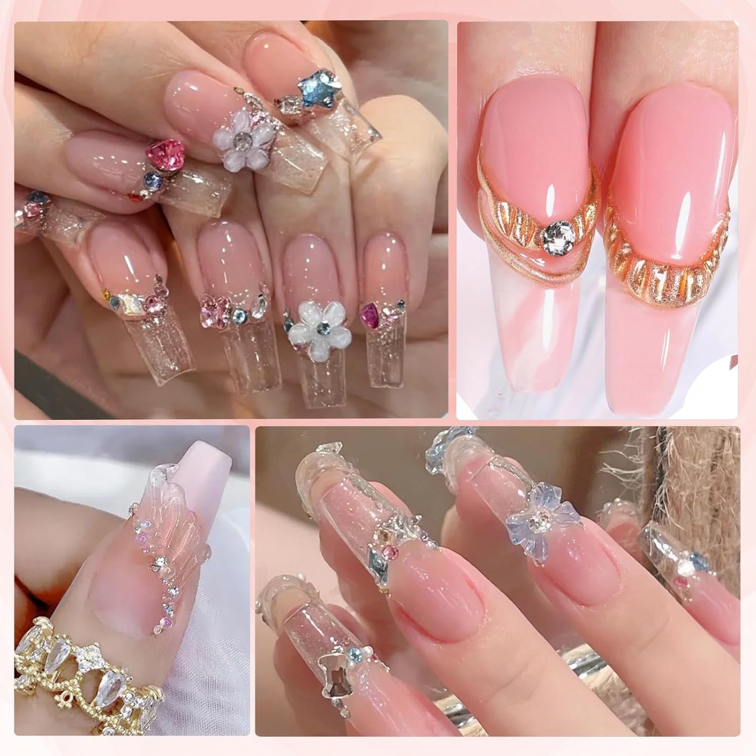 NAILGIL Esmalte de uñas de gel sólido, pegamento de uñas de gel sólido, escultura de arte de uñas 3D con juego de herramientas, salón de bricolaje en casa, transparente 15G