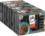 Sheba Sauce Collection Comida húmeda para gatos, sobres en porciones, paquete múltiple salado, 4x12x85g