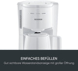 Cafetera espresso Severin con filtro y 2 jarras térmicas, cafetera espresso con tapa, vertido sin goteo, mantenimiento prolongado de la temperatura, apagado automático, 1000 W, aprox. 1 litro, blanco, KA 9309