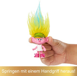 Mattel DREAMWORKS TROLLS United We Stand - Muñeca Viva Hairy Surprises con pelo de felpa amarillo brillante y 3 accesorios sorpresa, para niños de 3 años en adelante, HNF11