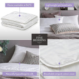 Edredón de seda boutique, ropa de cama de lujo, lavable a máquina (13,5 tog, doble) Naty Shop Quilts & Quilts