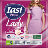 LADY Pants 48 Pantalones Desechables para Incontinencia Urinaria Absorbencia Talla Grande S para Mujer 48 Piezas