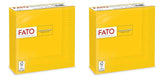 , Servilletas de papel desechables, ideales para almuerzos informales y buffets, paquete de 50 servilletas, tamaño 33X33, 4 pliegues, 2 capas, amarillo, papel de celulosa 100% puro, certificado Fsc