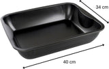 Zenker Xxl-Brat- Und Auslaufform (40 X 8 X 34 Cm) COCCIÓN ESPECIAL, Rechteckige Ofenform Mit Antihaftbebeschichtung, Backblech Für Krosse Braten & Saftige Aufläufe (Farbe: Schwarz), Menge: 1 Stück Moldes y bandejas para hornear Naty Shop