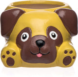 Macetas de cerámica 'Pug' de Baker Ross (2 piezas): para que los niños pinten, decoren y regalen