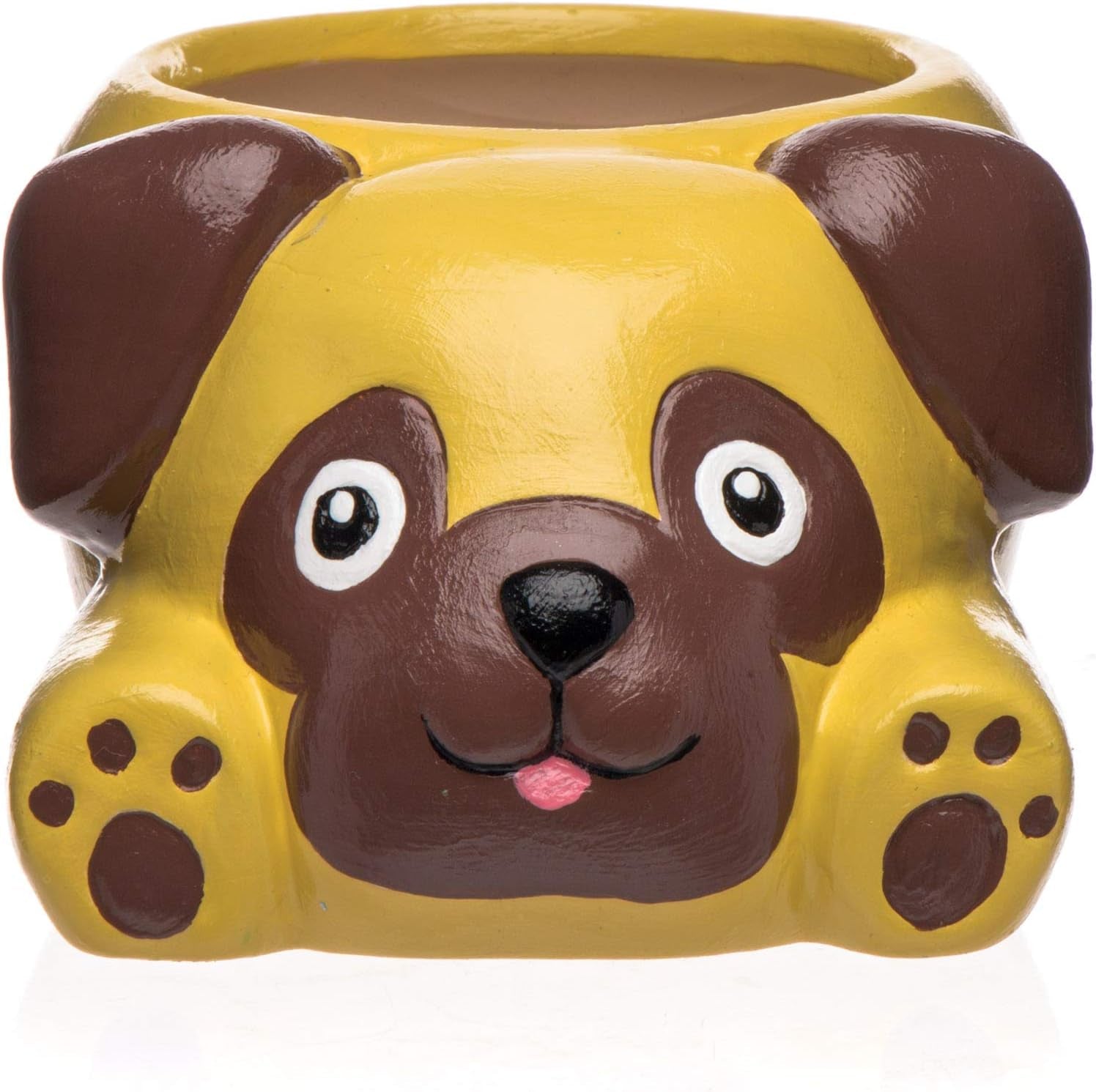 Macetas de cerámica 'Pug' de Baker Ross (2 piezas): para que los niños pinten, decoren y regalen