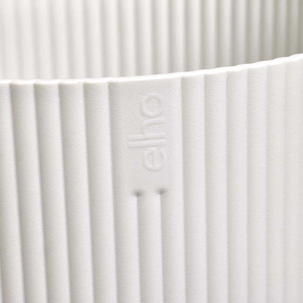 elho Vibes Fold Orchid High 12.5cm - Macetas para orquídeas de interior - Macetas para flores de interior - 100% plástico reciclado - Blanco/Blanco sedoso
